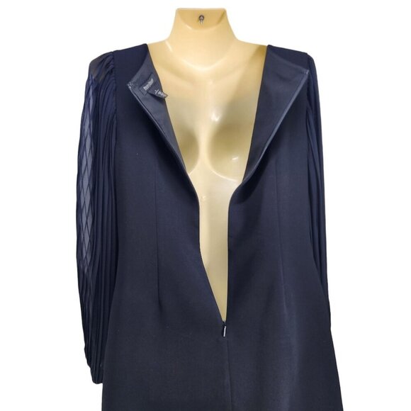 White House Black Market Long Sleeve Shift Dress Women's Size 2‎ Black WHBM - Picture 5 of 9